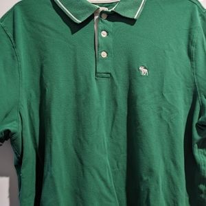 Abercrombie and Fitch Green Men's XL Polo